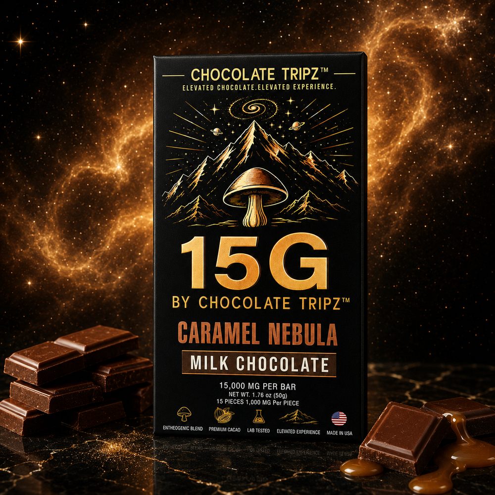 Caramel Nebula Chocolate Tripz bar — photograph 1