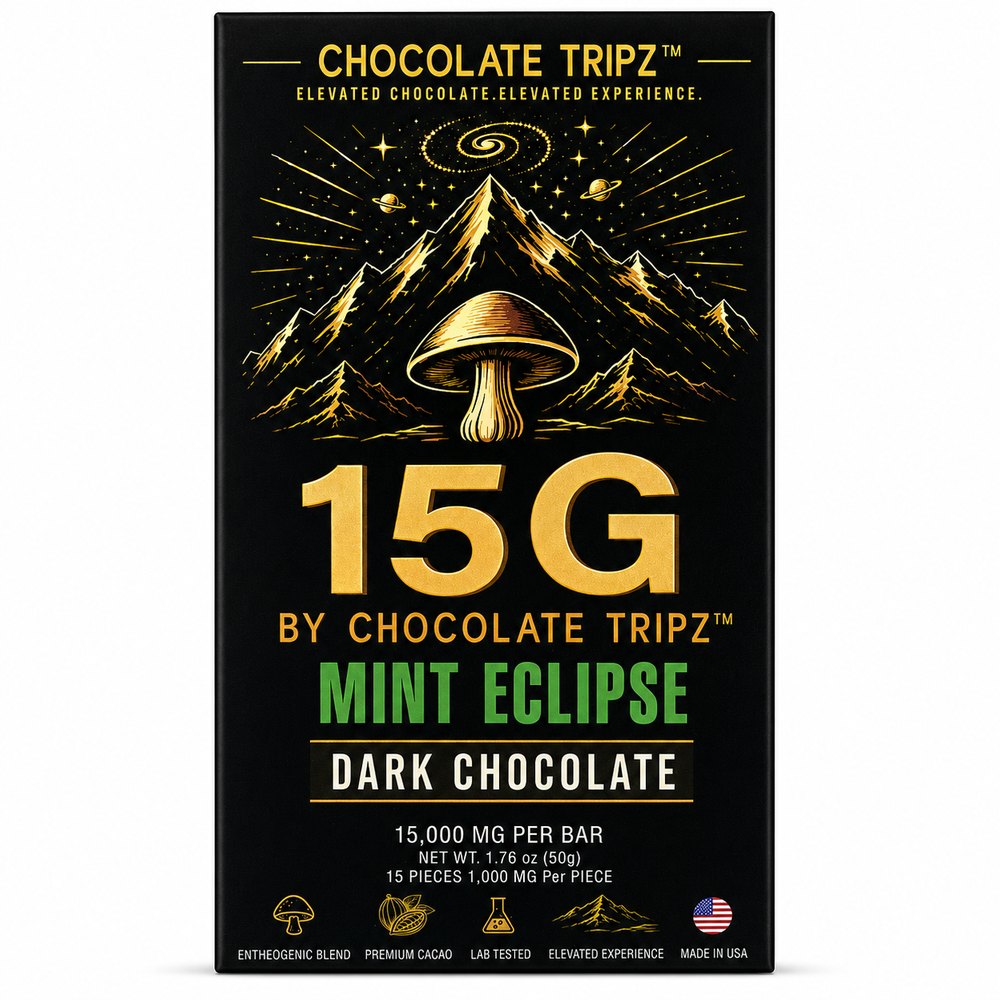Mint Eclipse — Chocolate Tripz dark chocolate bar