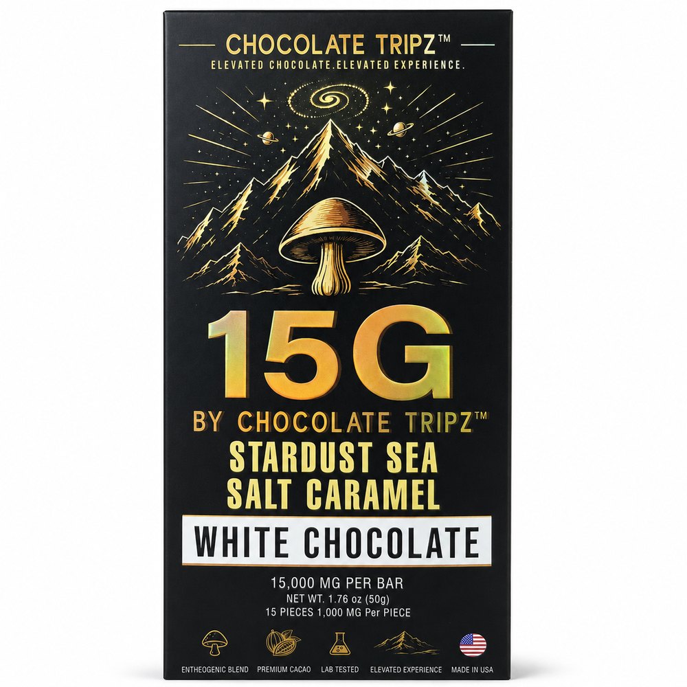 Stardust Sea Salt Caramel — Chocolate Tripz white chocolate bar