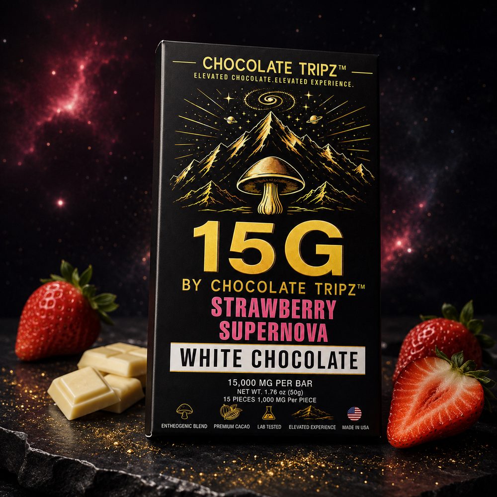 Strawberry Supernova Chocolate Tripz bar — photograph 1