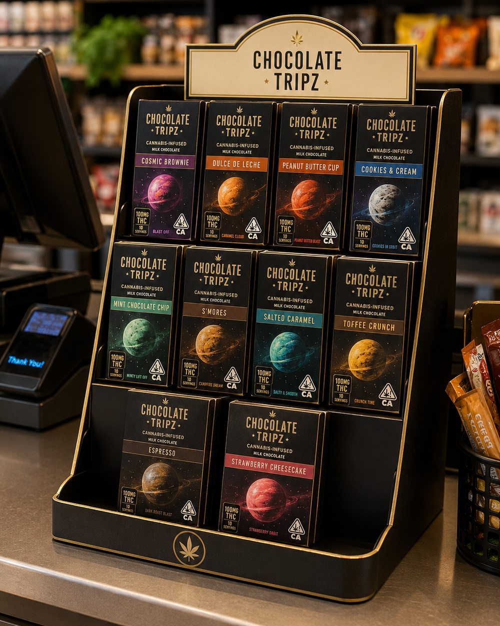 Chocolate Tripz grab-and-go impulse rack